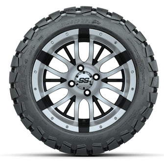 Set of (4) 14 in GTW Diesel Wheels with 22x10-14 GTW Timberwolf All-Terrain Tires Lakeside Buggies Parts and Accessories