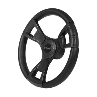 Gussi Italia® Model 13 Black/Carbon Fiber Steering Wheel For EZGO Lakeside Buggies