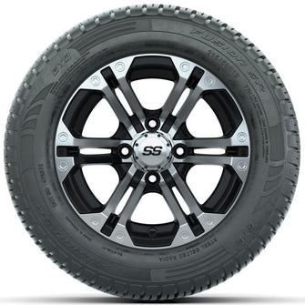 Set of (4) 12 in GTW Specter Wheels with 215/50-R12 Fusion S/R Street Tires Lakeside Buggies Parts and Accessories