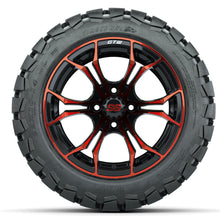 Set of (4) 14 in GTW Spyder Wheels with 22x10-14 GTW Timberwolf All-Terrain Tires Lakeside Buggies Parts and Accessories