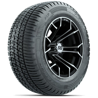 Set of (4) 12 in GTW Diesel Wheels with 215/50-R12 Fusion S/R Street Tires Lakeside Buggies Parts and Accessories