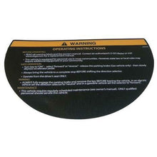 Lakeside Buggies DECAL, WARNING, STEERING WHEEL EZ RXV 2008+- 7951 Lakeside Buggies Direct Decals and graphics