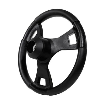 Gussi Italia® Model 13 Black/Carbon Fiber Steering Wheel For EZGO Lakeside Buggies