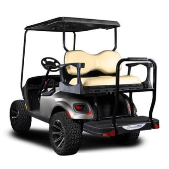 Lakeside Buggies MadJax® Genesis 300 with Deluxe Tan Aluminum Rear Flip Seat - EZGO TXT- 01-043-203D MadJax Seat kits