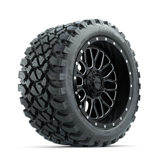 Set of (4) 14 in GTW® Helix Machined & Black Wheels with 23x10-R14 Nomad All-Terrain Tires Lakeside Buggies Parts and Accessories