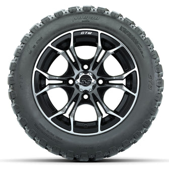 Set of (4) 12 in GTW Spyder Wheels with 20x10-R12 GTW Nomad All-Terrain Tires Lakeside Buggies Parts and Accessories