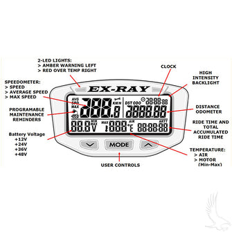 Lakeside Buggies Speedometer, Multi-function, Universal- ACC-0200 Lakeside Buggies NEED TO SORT