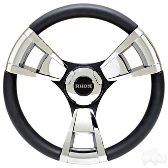 Lakeside Buggies Fontana Steering Wheel, Chrome, Club Car DS Hub 84+- ACC-SW152-CC Lakeside Buggies NEED TO SORT