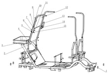 12 - Folding Windshield, Golf Cart
(hardware not included) - M1204-5206010 - ACCS. WINDSHIELD PN# M1204-5206010