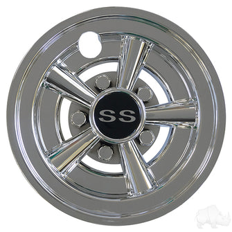 Lakeside Buggies Wheel Cover, 8" SS Chrome- CAP-0029 Lakeside Buggies Wheel Accessories