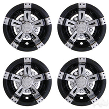 Lakeside Buggies RHOX Wheel Cover, SET OF 4, 8" Vegas Chrome/Black- CAP-0048-4 Rhox Wheel Accessories