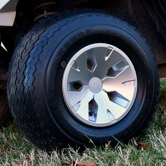 Lakeside Buggies Wheel Cover, 8" Driver 2 Silver- CAP-0055 Lakeside Buggies Wheel Accessories