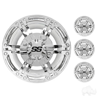 Lakeside Buggies Wheel Cover, SET OF 4, 8" Daytona Chrome- CAP-0062 Lakeside Buggies Wheel Accessories