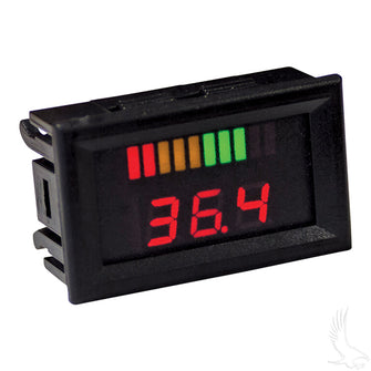 Lakeside Buggies 36 Volt Digital Voltage Display Charge Meter, Horizontal- CGR-134 Lakeside Buggies NEED TO SORT