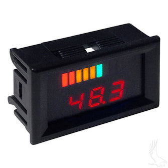 Lakeside Buggies 48 Volt Digital Voltage Display Charge Meter, Horizontal- CGR-135 Lakeside Buggies NEED TO SORT