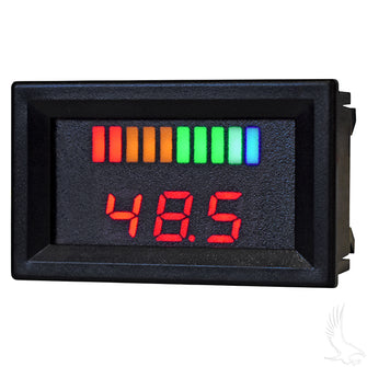 Lakeside Buggies 48 Volt Digital Voltage Display Charge Meter, Horizontal- CGR-135 Lakeside Buggies NEED TO SORT