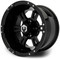 Lakeside Buggies MODZ Ambush Glossy Black 12" Golf Cart Wheel- G1-5200-GB Modz Wheels