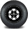 Lakeside Buggies MODZ 12" Ambush Glossy Black Wheels & Street Tires Combo- G1-5200-GB STREET OPTION Modz Tire & Wheel Combos