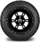 Lakeside Buggies MODZ 12" Ambush Glossy Black Wheels & Street Tires Combo- G1-5200-GB STREET OPTION Modz Tire & Wheel Combos