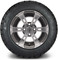 Lakeside Buggies MODZ 12" Ambush Gunmetal Wheels & Street Tires Combo- G1-5200-GM STREET OPTION Modz Tire & Wheel Combos