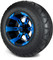 Lakeside Buggies MODZ 14" Ambush Blue and Black Wheels & Street Tires Combo- G1-5400-MBB STREET OPTION Modz Tire & Wheel Combos