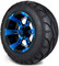 Lakeside Buggies MODZ 14" Ambush Blue and Black Wheels & Street Tires Combo- G1-5400-MBB STREET OPTION Modz Tire & Wheel Combos