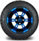 Lakeside Buggies MODZ 12" Ambush Blue and Black Wheels & Street Tires Combo- G1-5200-MBB STREET OPTION Modz Tire & Wheel Combos