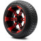 Lakeside Buggies MODZ 12" Ambush Red and Black Wheels & Street Tires Combo- G1-5200-MBR STREET OPTION Modz Tire & Wheel Combos