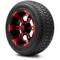 Lakeside Buggies MODZ 12" Ambush Red and Black Wheels & Street Tires Combo- G1-5200-MBR STREET OPTION Modz Tire & Wheel Combos