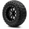 Lakeside Buggies MODZ 12" Assault Glossy Black with Ball Mill Wheels & Off-Road Tires Combo- G1-5201-BB OFF-ROAD OPTION Modz Tire & Wheel Combos