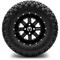 Lakeside Buggies MODZ 12" Assault Glossy Black with Ball Mill Wheels & Off-Road Tires Combo- G1-5201-BB OFF-ROAD OPTION Modz Tire & Wheel Combos