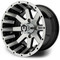 Lakeside Buggies MODZ Assault Machine & Black 12" Golf Cart Wheel- G1-5201-MB Modz Wheels