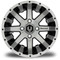 Lakeside Buggies MODZ Assault Machine & Black 12" Golf Cart Wheel- G1-5201-MB Modz Wheels