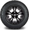 Lakeside Buggies MODZ 12" Vampire Glossy Black Wheels & Street Tires Combo- G1-5202-GB STREET OPTION Modz Tire & Wheel Combos