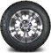 Lakeside Buggies MODZ 12" Vampire Gunmetal Wheels & Street Tires Combo- G1-5202-GM STREET OPTION Modz Tire & Wheel Combos