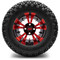 Lakeside Buggies MODZ 12" Vampire Red and Black Wheels & Off-Road Tires Combo- G1-5202-MBR OFF-ROAD OPTION Modz Tire & Wheel Combos