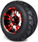 Lakeside Buggies MODZ 12" Vampire Red and Black Wheels & Street Tires Combo- G1-5202-MBR STREET OPTION Modz Tire & Wheel Combos