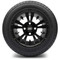 Lakeside Buggies MODZ 12" Vampire Matte Black Wheels & Street Tires Combo- G1-5202-MTB STREET OPTION Modz Tire & Wheel Combos