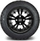 Lakeside Buggies MODZ 12" Vampire Matte Black Wheels & Street Tires Combo- G1-5202-MTB STREET OPTION Modz Tire & Wheel Combos