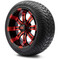 Lakeside Buggies MODZ 12" Tempest Red and Black Wheels & Street Tires Combo- G1-5203-MBR STREET OPTION Modz Tire & Wheel Combos