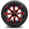 Lakeside Buggies MODZ 12" Tempest Red and Black Wheels & Street Tires Combo- G1-5203-MBR STREET OPTION Modz Tire & Wheel Combos