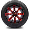 Lakeside Buggies MODZ 12" Tempest Red and Black Wheels & Street Tires Combo- G1-5203-MBR STREET OPTION Modz Tire & Wheel Combos