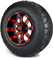 Lakeside Buggies MODZ 12" Tempest Red and Black Wheels & Street Tires Combo- G1-5203-MBR STREET OPTION Modz Tire & Wheel Combos