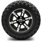 Lakeside Buggies MODZ 12" Aftershock Machined Black Wheels & Off-Road Tires Combo- G1-5210-MB OFF-ROAD OPTION Modz Tire & Wheel Combos