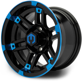 Lakeside Buggies MODZ Aftershock Blue & Black 12" Golf Cart Wheel- G1-5210-MBB Modz Wheels