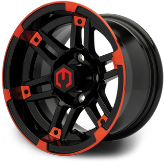 Lakeside Buggies MODZ Aftershock Red & Black 12" Golf Cart Wheel- G1-5210-MBR Modz Wheels