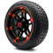 Lakeside Buggies MODZ 14" Aftershock Red and Black Wheels & Street Tires Combo- G1-5410-MBR STREET OPTION Modz Tire & Wheel Combos