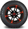 Lakeside Buggies MODZ 14" Aftershock Red and Black Wheels & Street Tires Combo- G1-5410-MBR STREET OPTION Modz Tire & Wheel Combos