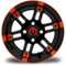 Lakeside Buggies MODZ Aftershock Red & Black 14" Golf Cart Wheel- G1-5410-MBR Modz Wheels