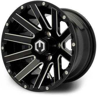 Lakeside Buggies MODZ Mauler Glossy Black 12" Golf Cart Wheel- G1-5212-BB Modz Wheels